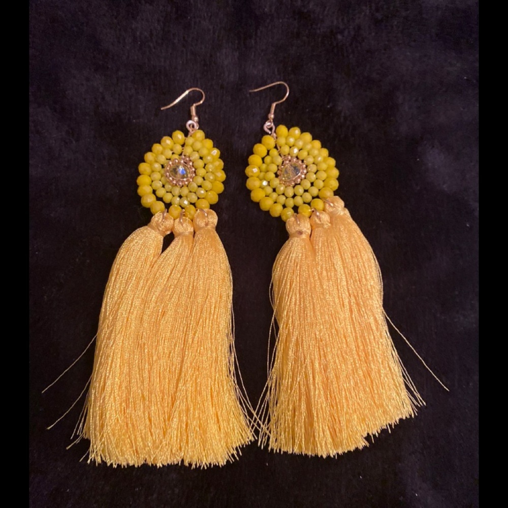 NWOT hand made Artisanal tassels earrings